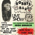 &nbsp; &nbsp; &nbsp; &nbsp; &nbsp; &nbsp; &nbsp; &nbsp; &nbsp; &nbsp; &nbsp; &nbsp; &nbsp; &nbsp; &nbsp; &nbsp; &nbsp; &nbsp; &nbsp; &nbsp; &nbsp; &nbsp; &nbsp; &nbsp; 週末10/8は西荻PitbarにてBobby’s barで出演します！ドラムはNao vivianです！ 10.8(sun) a sox & 岡山インターチェンジ presents “ホイド番外地” ■a sox ■IMPOSTORS ■BOBBY’S BAR feat TUCKER ■WOTZIT ■ジャジャ岩城 DJ: Akiko Watson (from 岡山)、ムラさん open 18:00 start 18:30 adv 2,000 yen door 2,300 yen NO DRINK CHARGE #bobbysbar #tuckerelectone#vivianboys #ジャジャ岩城 #asox #inpostors #wotzit
